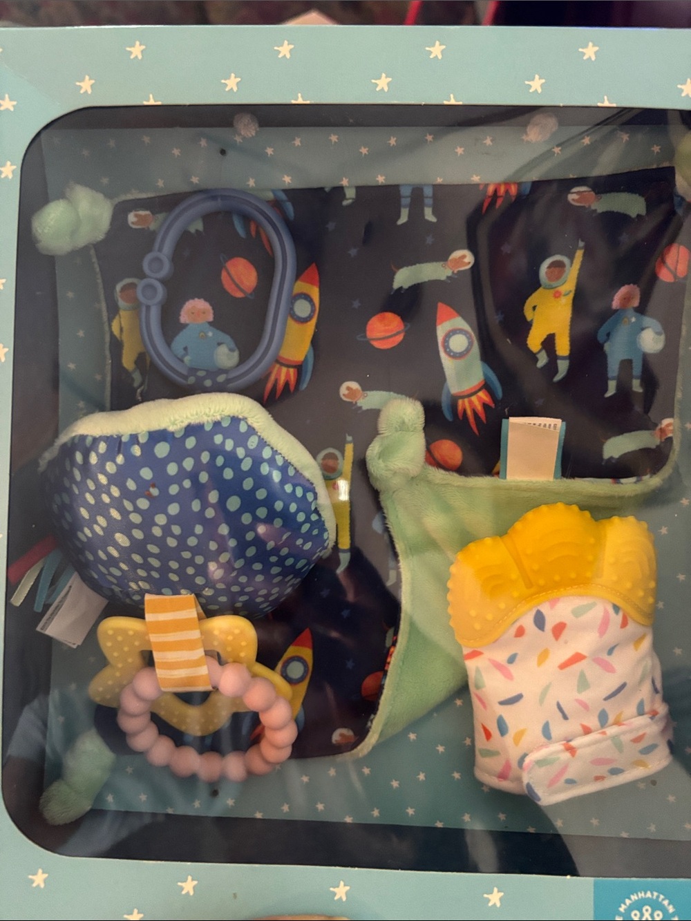 Manhattan Toy Travel Sensory Gift Set - Navy, Yellow, Red